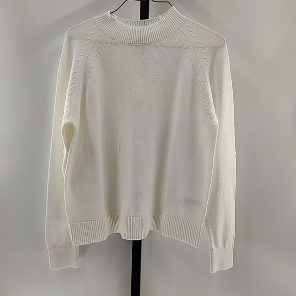 Quince Sweaters - Quince Women 100% Organic Cotton Mockneck Sweater Ivory S